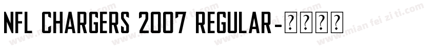 NFL Chargers 2007 Regular字体转换
